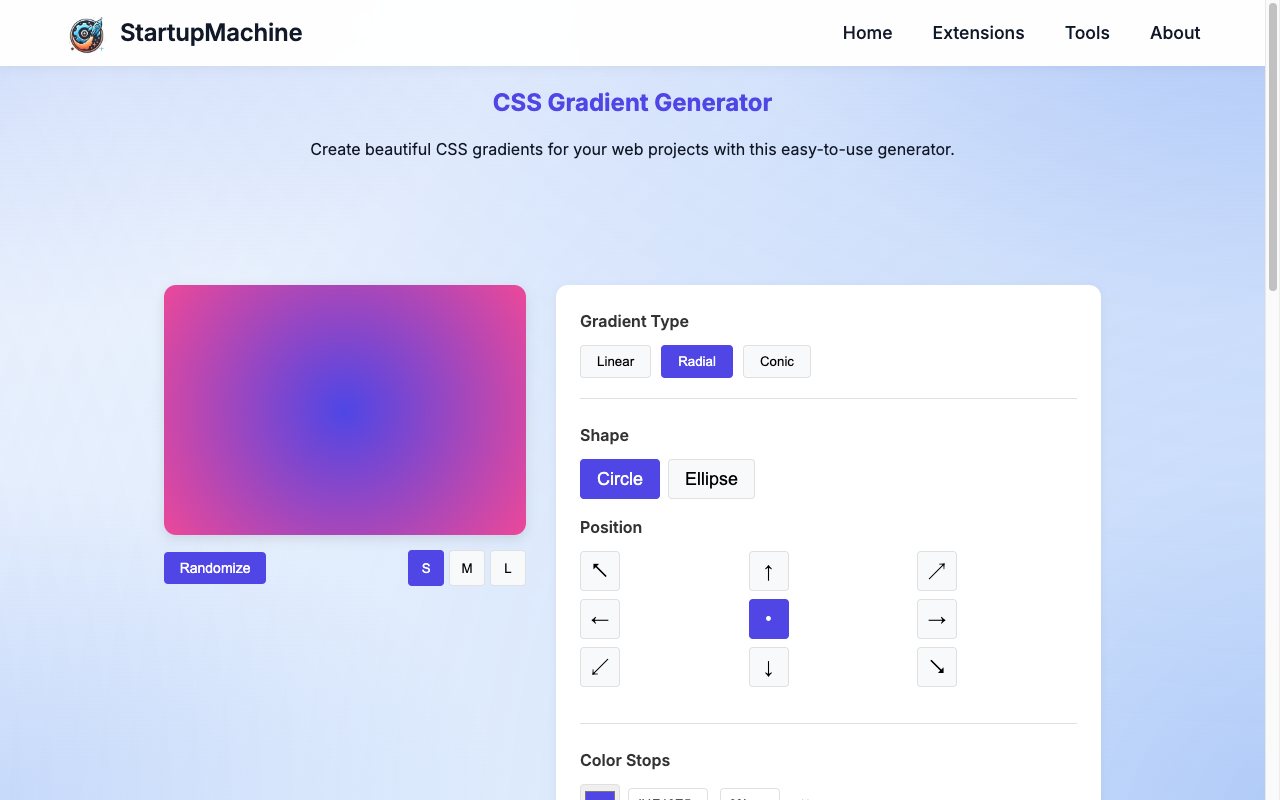 Creating a radial gradient