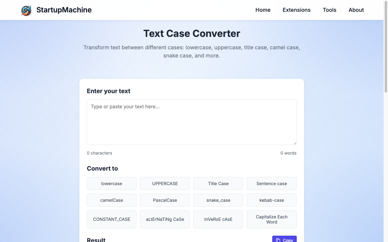 Text Case Converter Tool Interface